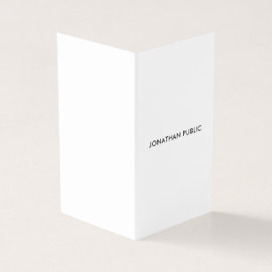 Trendy moderne Minimalistische elegante säubern Visitenkarten