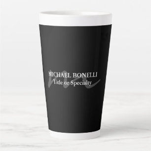 Trendy moderne Monogramm Erstschwarz beruflich Milchtasse