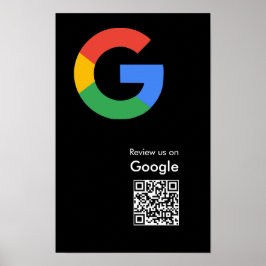 Trendy moderner Google-Review-QR-Code-Poster Poster