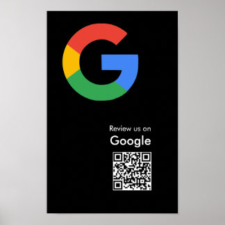 Trendy moderner Google-Review-QR-Code-Poster Poster