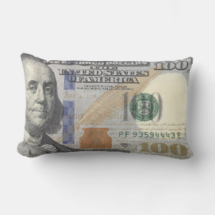 Trendy Money 100 Dollar Bill ästhetische Währung Lendenkissen