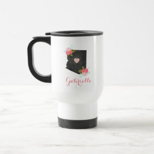 Trendy Monogram Arizona Staat Moveable Heart City Reisebecher