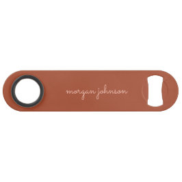 Trendy Monogram | Burnt Orange + Blindskriptname Speed Flaschenöffner