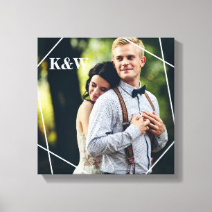Trendy Monogram Foto Leinwanddruck