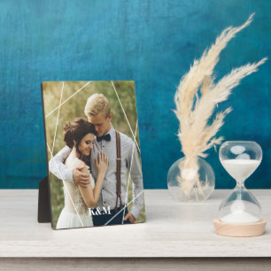 Trendy Monogram Fotoplatte