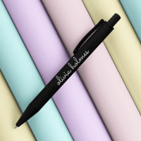 Trendy Monogram | Modern Black Script Name