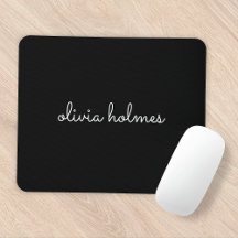 Trendy Monogram | Modern Black Script Name
