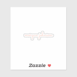 Trendy Monogram | Name des Skripts löschen Aufkleber