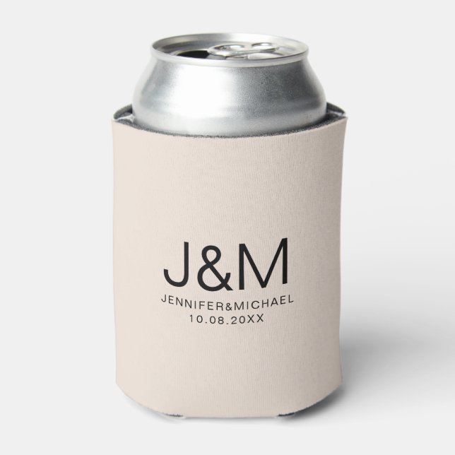 Trendy Monogram Template Elegant Moderne, kundensp Dosenkühler (Kanne Vorderseite)