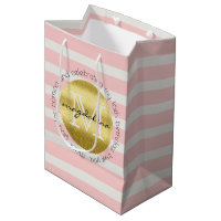 Trendy Monogramm-GoldGlitzer erröten rosa Streifen