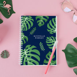 Trendy Monstera Palm Blätter Notizbuch