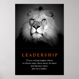 Trendy Motivational Leadership Lion Poster