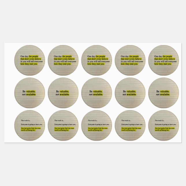 Trendy Motivierend Sticker Set Instagramm Post (Blatt)