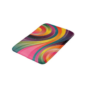 Trendy multi Farbabstrakter Whirl-Entwurf Badematte