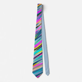 Trendy Multicolor Neon Psychedelic Krawatte