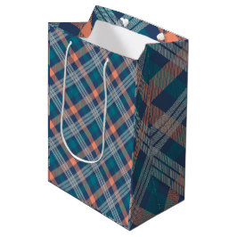 Trendy Multicolor Tartan Mittlere Geschenktüte