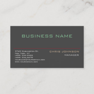 Trendy Multiple Color Rich Gray Business Card Visitenkarte