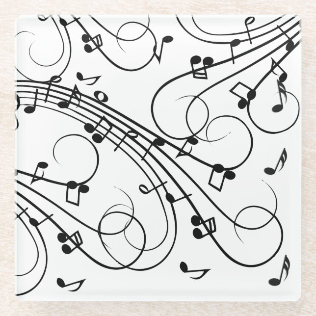 Trendy Music Design Glasuntersetzer (Vorderseite)