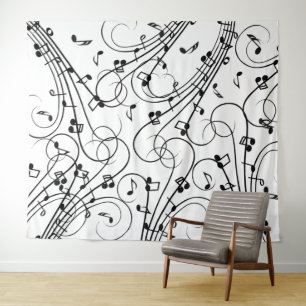 Trendy Music Design Wandteppich