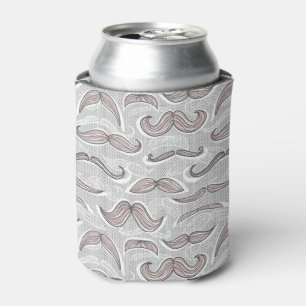Trendy Mustache Pattern Dosenkühler