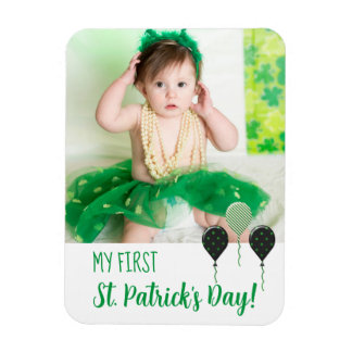 Trendy My First St. Patrick Day Announcement Photo Magnet