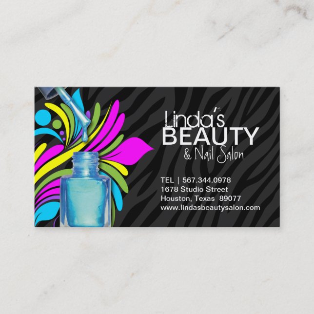 TRENDY NAIL SALON BUSINESS CARD TERMINKARTE (Vorderseite)