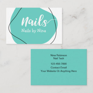 Trendy Nail Tech Manicurist Business Cards Visitenkarte