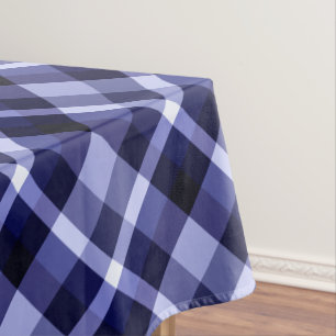 Trendy Navy Kariertes Muster Kleine Tablette Tischdecke