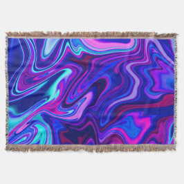 Trendy neblau pink türkis Abstrakt Decke