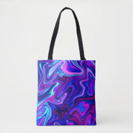 Trendy neblau pink türkis Abstrakt Tasche