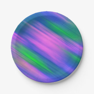 Trendy Neon Bright Blau grün pink Abstrakt Pappteller