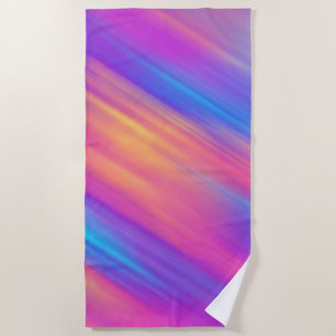 Trendy Neon Bright Blue Pink Yellow Abstrakt Strandtuch