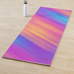 Trendy Neon Bright Blue Pink Yellow Abstrakt Yogamatte