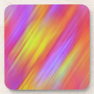 Trendy Neon Bright Red Pink Yellow Abstrakt Getränkeuntersetzer