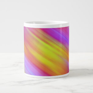 Trendy Neon Bright Red Pink Yellow Abstrakt Jumbo-Tasse