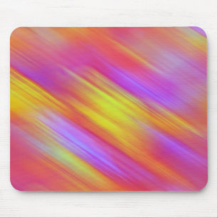 Trendy Neon Bright Red Pink Yellow Abstrakt Mousepad