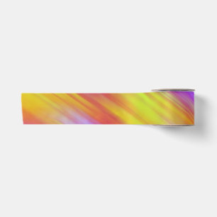 Trendy Neon Bright Red Pink Yellow Abstrakt Satinband
