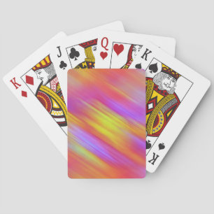 Trendy Neon Bright Red Pink Yellow Abstrakt Spielkarten