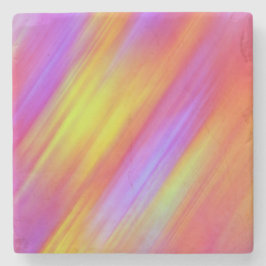 Trendy Neon Bright Red Pink Yellow Abstrakt Steinuntersetzer