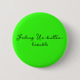 Trendy Neon Green Personalized Circle Button