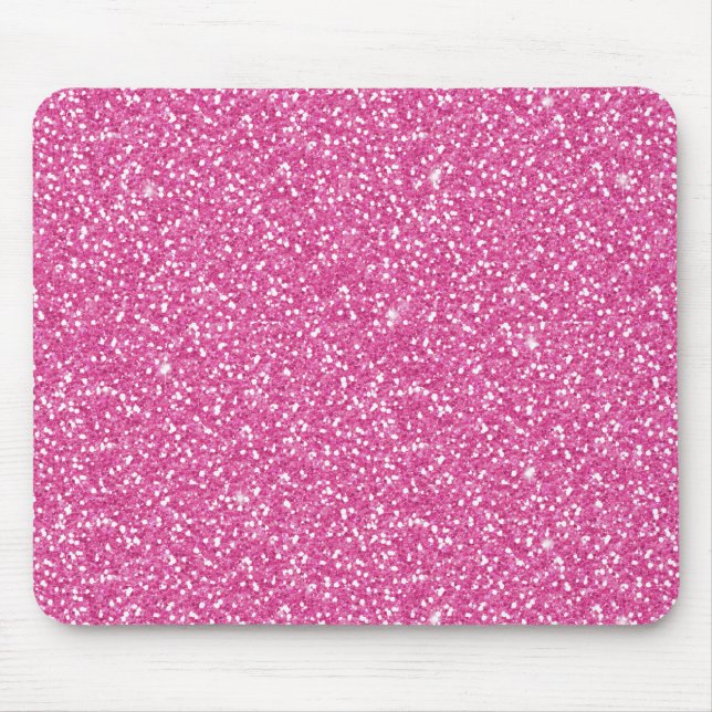 Trendy Neon Hot Pink Glitzer Mousepad (Vorne)