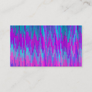 Trendy Neon Pink Aquamarin ZigZag Zickzack Muster  Visitenkarte