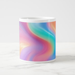 Trendy Neon Pink Blau abstrakte Wellen Jumbo-Tasse