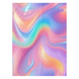 Trendy Neon Pink Blau abstrakte Wellen Tischdecke