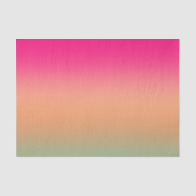Trendy Neon Pink grün und sandig braun Seidenpapier (Vorderseite)
