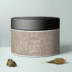 Trendy neutrale Beige Kosmetik Jar Waterproof Labe