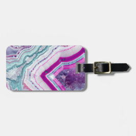 Trendy Niedlich Agate Geode Gepäckanhänger