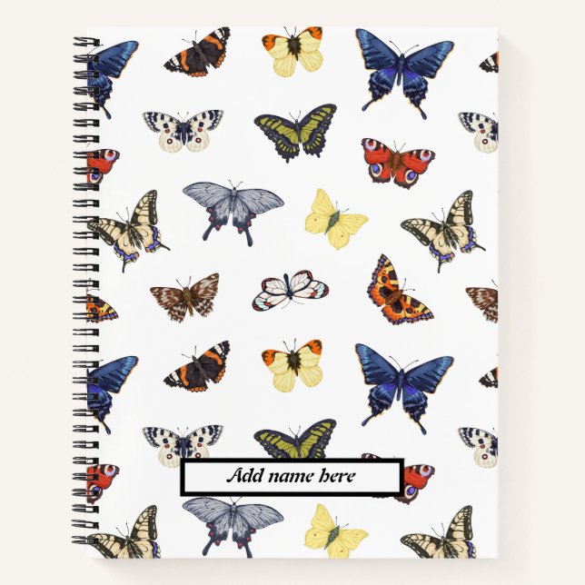 Trendy Niedlich Butterfly-Muster - benutzerdefinie Notizbuch (Vorderseite)