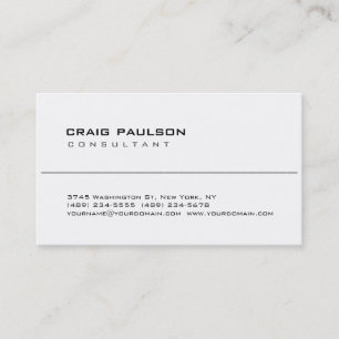 Trendy Niedlich Clean Schwarz-weiß Business Card Visitenkarte