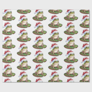 Trendy Niedlich Frog Weihnachtsmannmütze Weihnacht Geschenkpapier